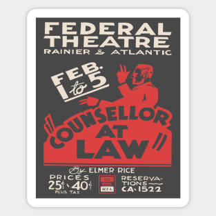 Counsellor at Law - 1930's Vintage Analog Poster Magnet
